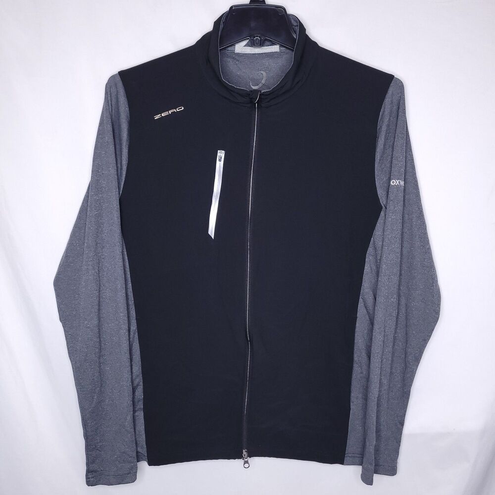 Zero Restriction Jacket Mens Large Black, Gray Z710 Hybrid Golf Full Zip